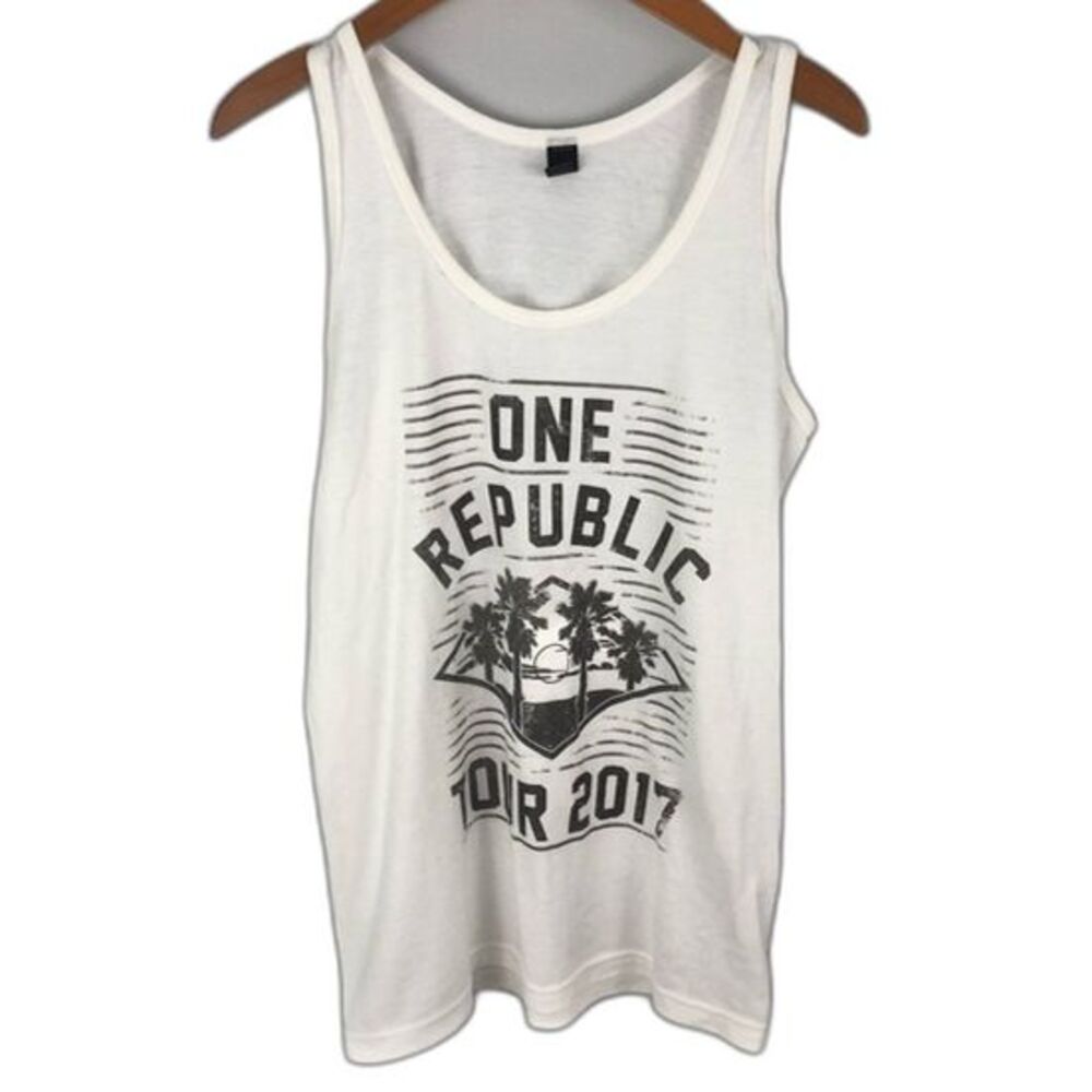 One Republic White Concert Tank Size Small Casual Band Comfy Unisex